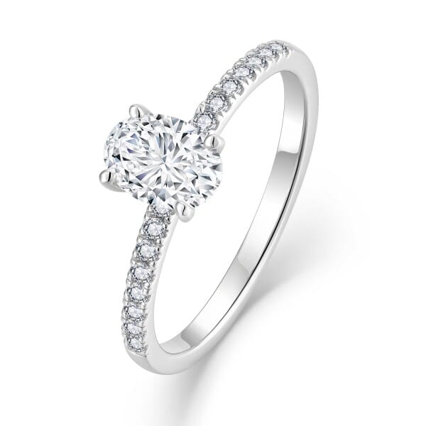 Oval Pave 1,16 ct. Lab Grown
